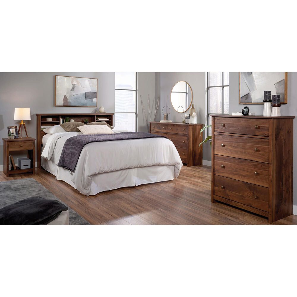 Sauder River Ranch 4-Piece Full/Queen Bedroom Set in Grand Walnut, , large