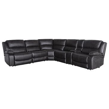 Oxford Furniture 6-Piece Power Reclining Sectional in Wales Lapis, , large