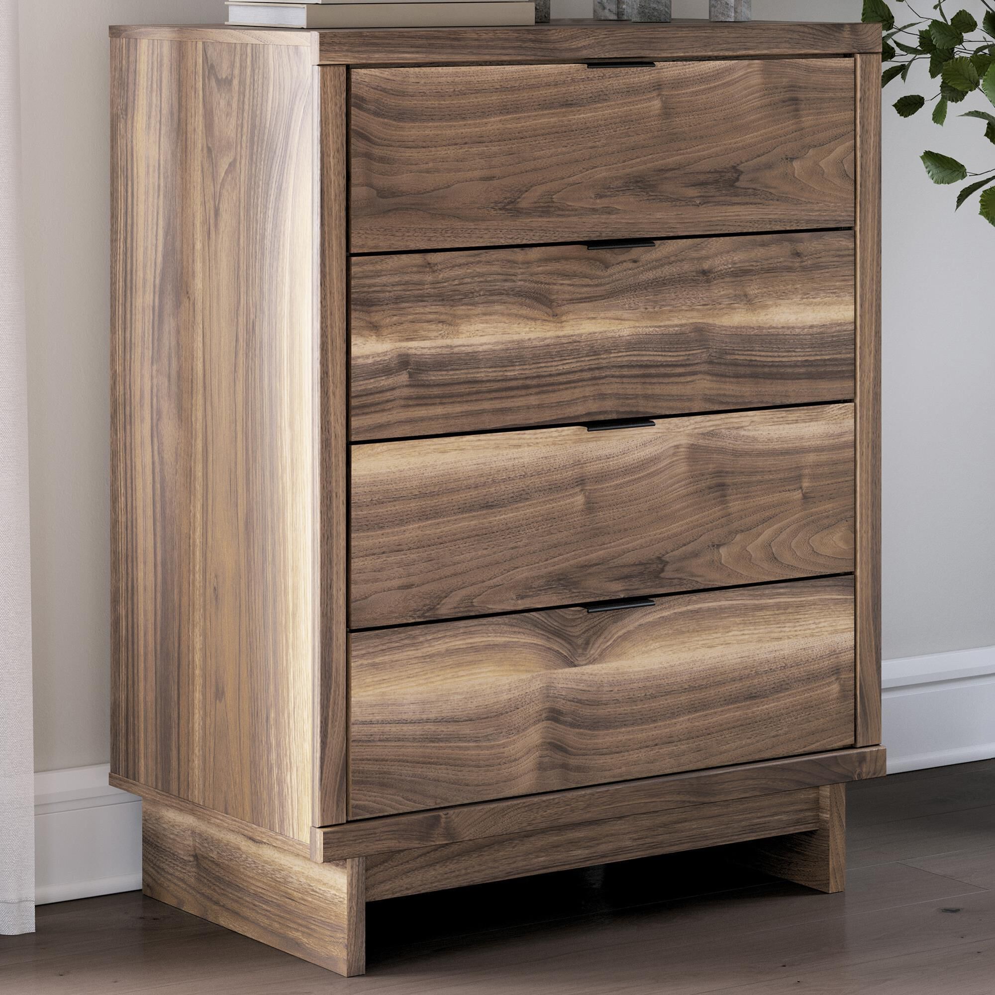 Ashley Chirason 4-Drawer Chest in Warm Natural Brown
