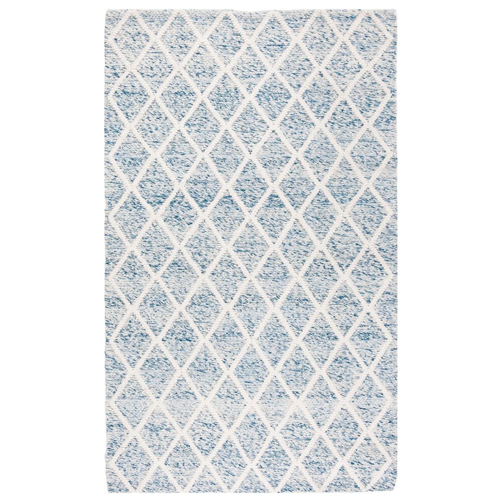 Safavieh Natura NAT711B 6" x 9" Ivory and Blue Area Rug, , large