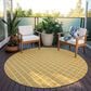 Dalyn Rug Company York 6" Round Gold Indoor/Outdoor Area Rug, , large