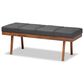 Baxton Studio Larisa Accent Bench in Charcoal, , large