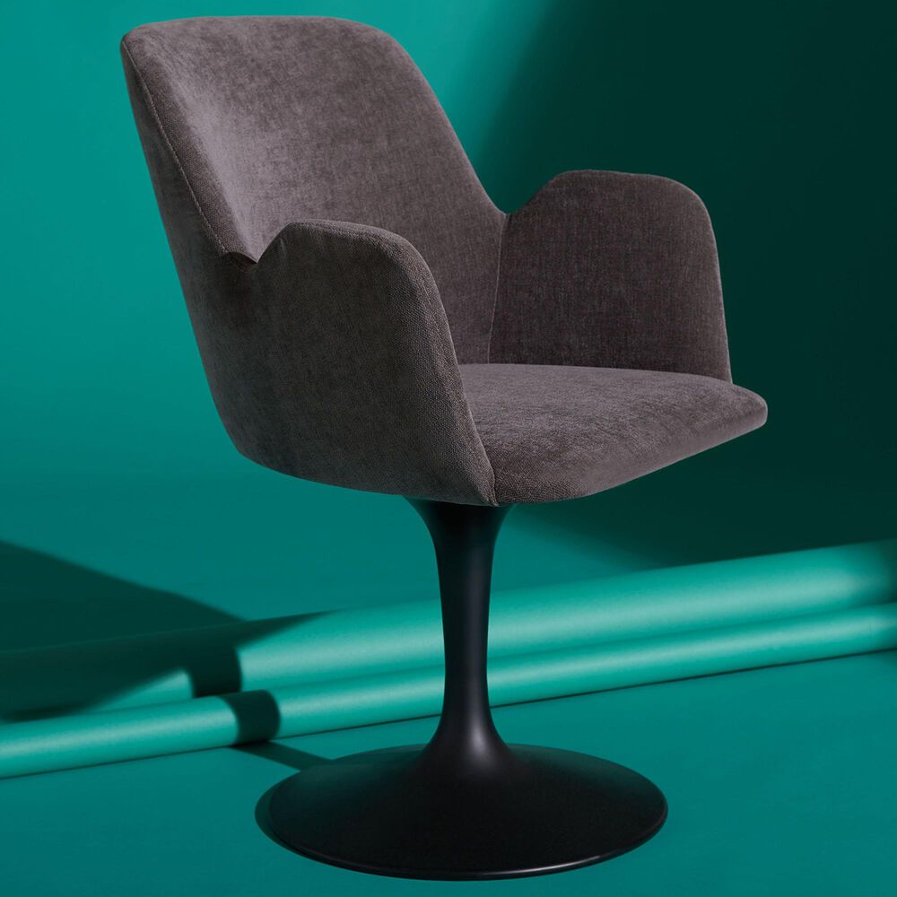 Safavieh Cherith Dining Chair in Anthracite/Black, , large