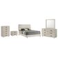Crown Mark Nyomi 5-Piece King Panel Bedroom Set in White, , large