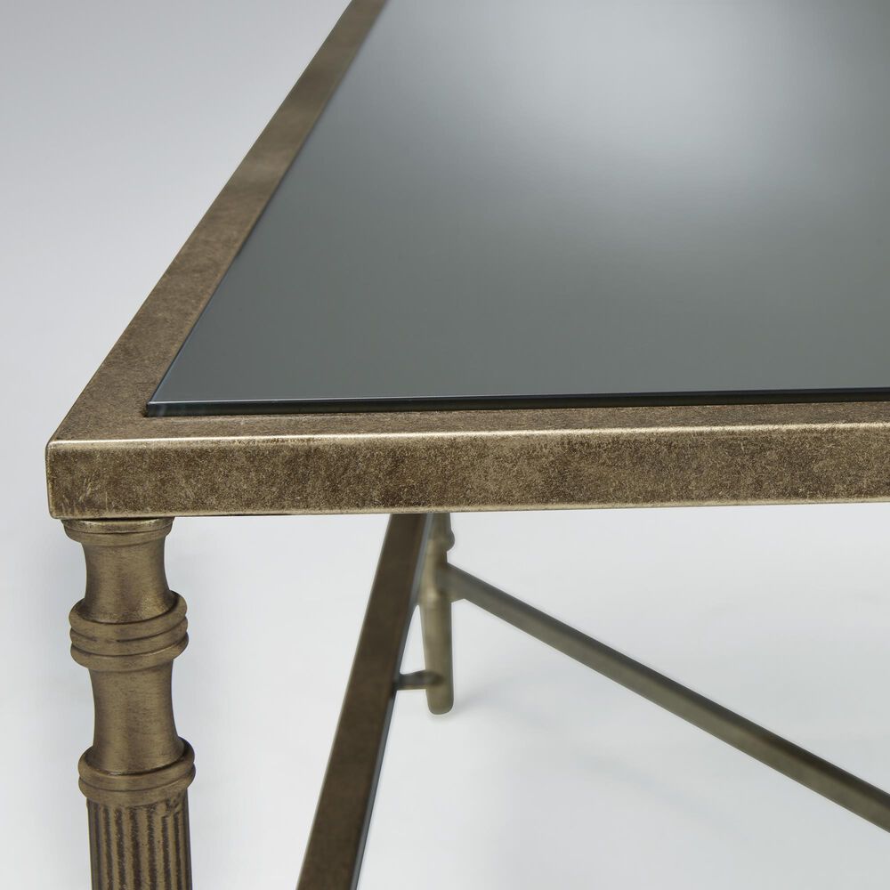 Ashley Cloverty Cocktail Table in Aged Gold and Clear, , large