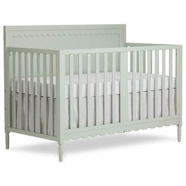 Evolur Ava Scallop Convertible Crib in Sage Green, , large
