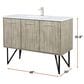 Lexora Home Lancy 48" Single Bathroom Vanity in Rustic Acacia with 2 cm White Cultured Marble Top and Rectangular Sink, , large