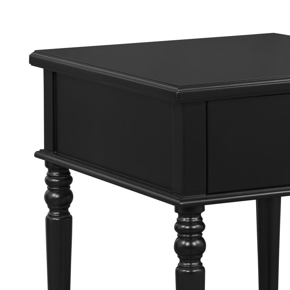 Linon Home Decor Mcghie Side Table in Matte Black, , large