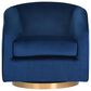 37B Hazel Swivel Lounge Chair in Navy Blue Sky Velvet, , large