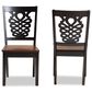Baxton Studio Gervais Side Chair in Dark Brown and Walnut Brown (Set of 2), , large
