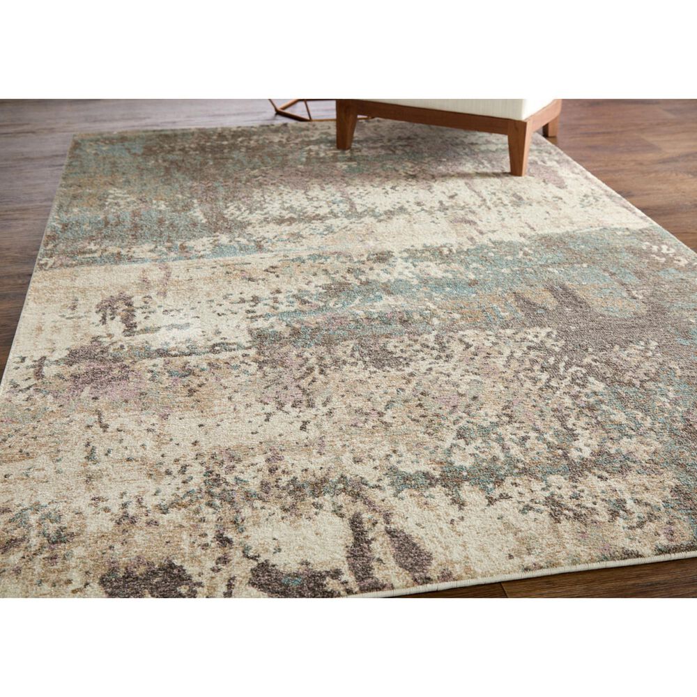 Feizy Eden Teal and Ivory 5&#39; x 7&#39;6&quot; Area Rug, , large