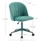 Linon Home Decor Adalynn Swivel Desk Chair in Aqua, , large