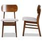 Baxton Studio Euclid Side Chair with Grey Cushion in Walnut Brown (Set of 2), , large