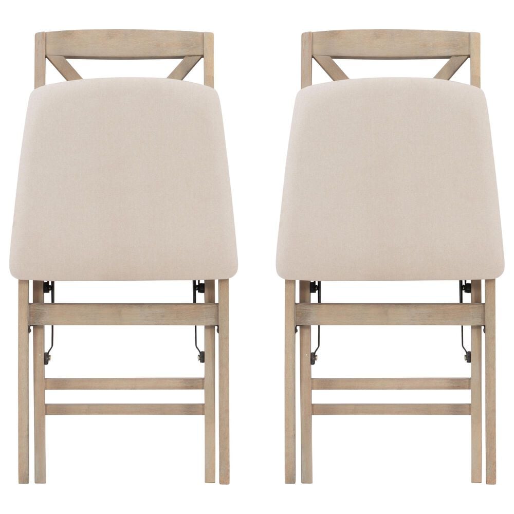 Linon Home Decor Triena X-Back Folding Side Chair in Grey Wash (Set of 2), , large