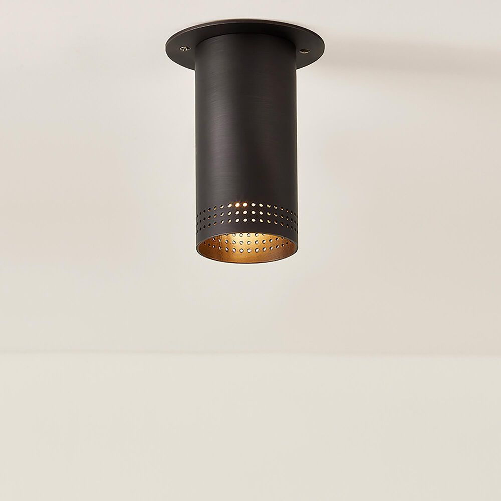 Troy Lighting Berg 1-Light Flush Mount in Bronze, , large
