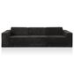 Furniture of America Facil 5-Piece Modular Track Arm Sofa Set in Black, , large