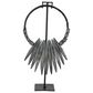 Maple and Jade 20" Bohemian Abstract Sculpture in Black and Light Grey, , large