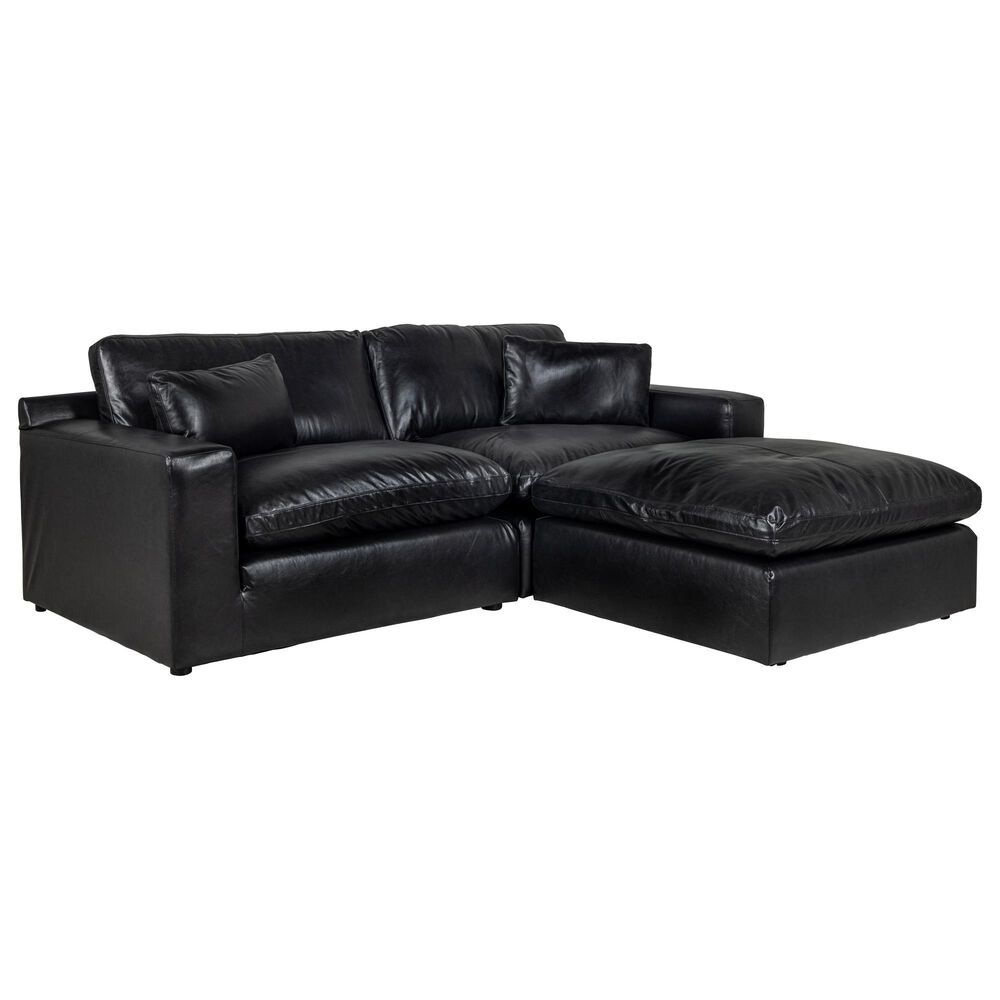 Ashley Emilia 3-Piece Stationary Reversible Sectional with Ottoman in Black, , large