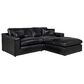 Ashley Emilia 3-Piece Stationary Reversible Sectional with Ottoman in Black, , large