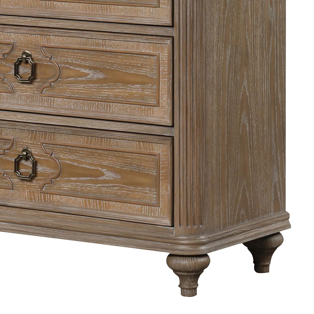 Furniture of America Lyris 5-Drawer Chest in Rustic Oak, , large