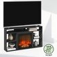 HOMLUX 47" Conner TV Stand with No Heat Electric Fireplace and 6 Open Shelves in Americano, , large