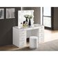 Crown Mark Avery Vanity Set with Stool in White, , large