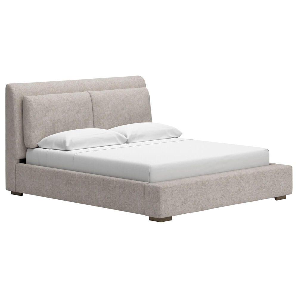 Ashley Cabalynn King Upholstered Bed in Light Brown, , large
