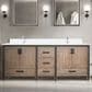 Lexora Home Ziva 80" Double Bathroom Vanity in Rustic Barnwood with 2 cm White Cultured Marble Top and Rectangular Sinks, , large