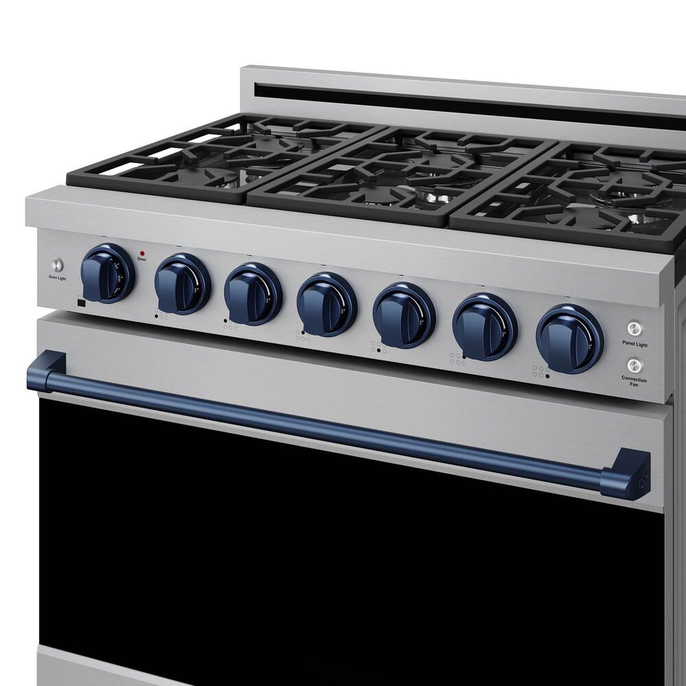 Thor Kitchen Gordon Ramsay 6 Cu. Ft. Professional Liquid Propane Range with Blue Handle Kit in Stainless Steel, , large