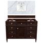 James Martin Vanities Brittany 48" Single Bathroom Vanity in Burnished Mahogany with 3 cm Carrara White Marble Top and Rectangle Sink, , large