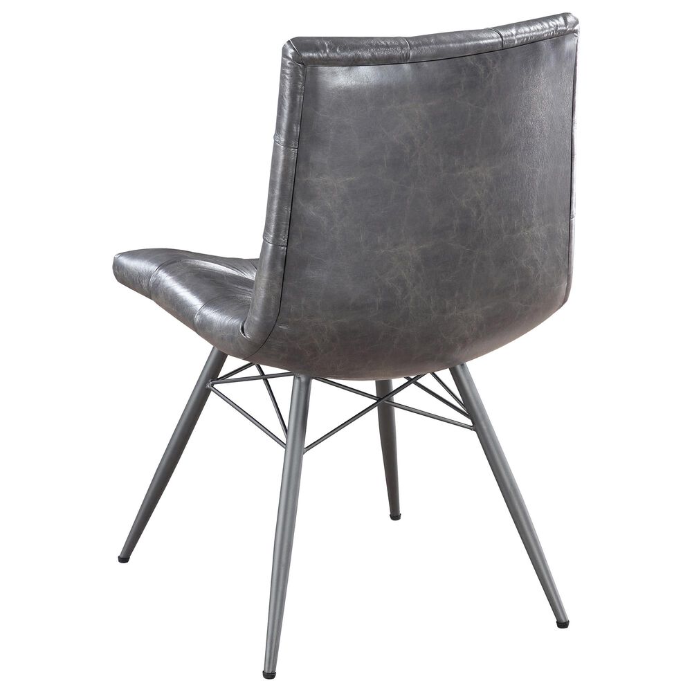 Pacific Landing Dittnar Tufted Dining Chair with Charcoal Cushion in Grey, , large