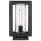 Golden Lighting Smyth 1-Light Outdoor Pier Mount with Seeded Glass Shade in Natural Black, , large