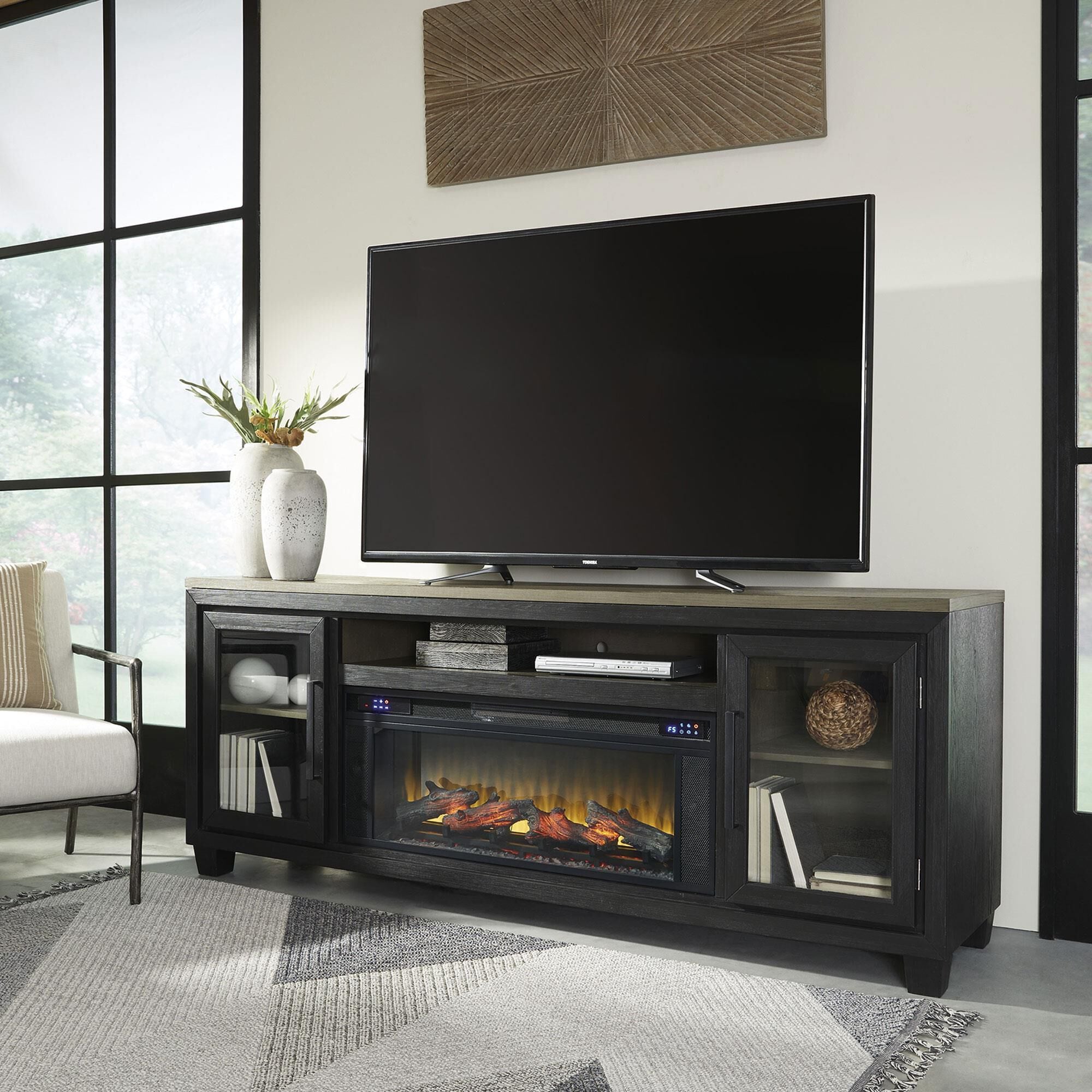 Nebraska furniture mart shop fireplace tv stands