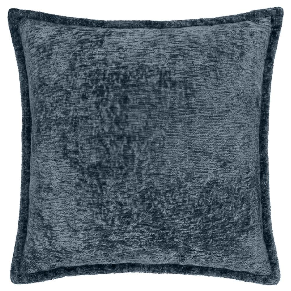 Chanasaya 20" Square Textured Shimmer Throw Pillow in Blue, , large