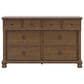 Ashley Rowlenstown King Panel Bed with Dresser and Nightstand in Brown, , large