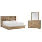 Riva Ridge Modern Loft 3-Piece King Platform Bedroom Set in Khaki, , large