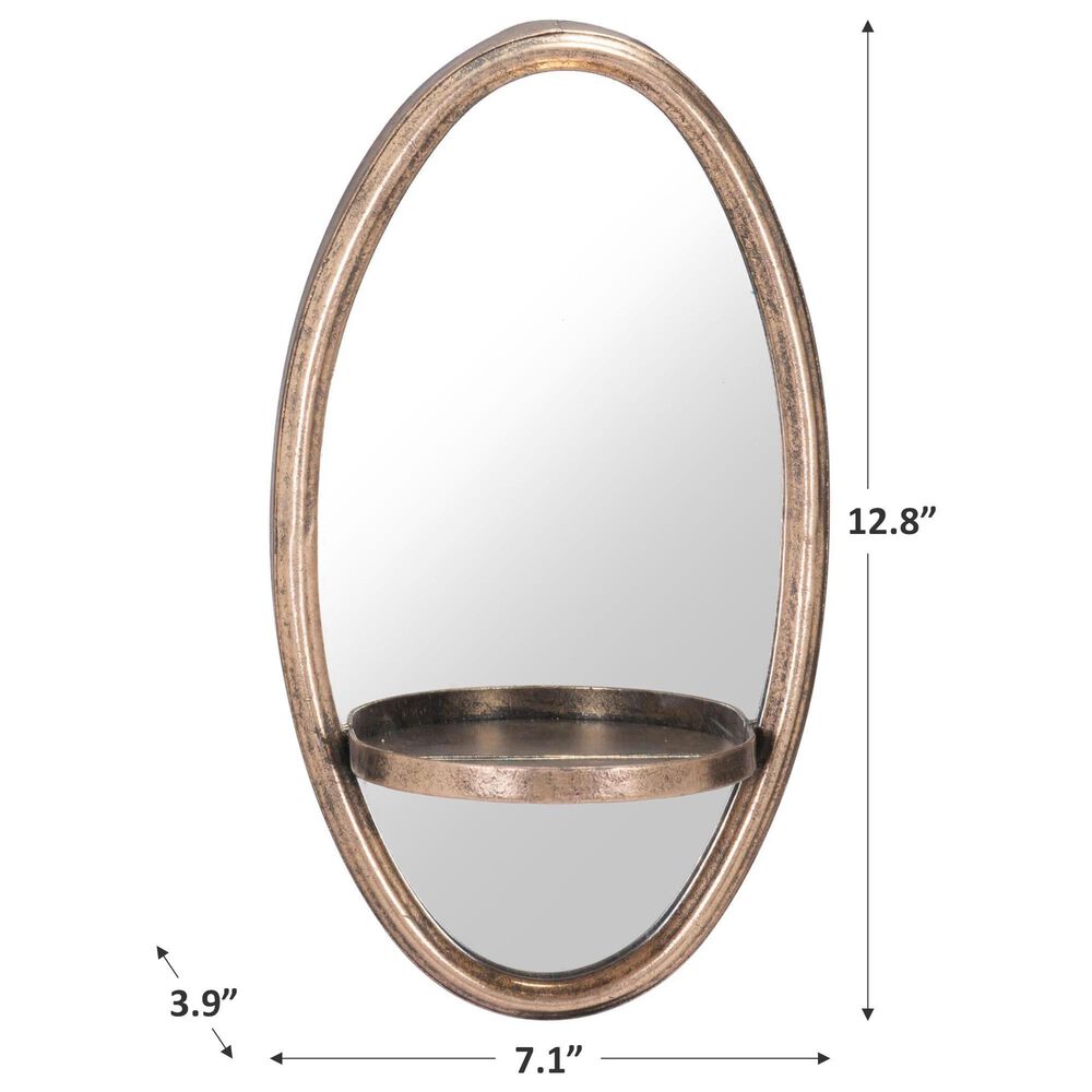 Zuo Modern Ogee Oval Mirror in Gold, , large