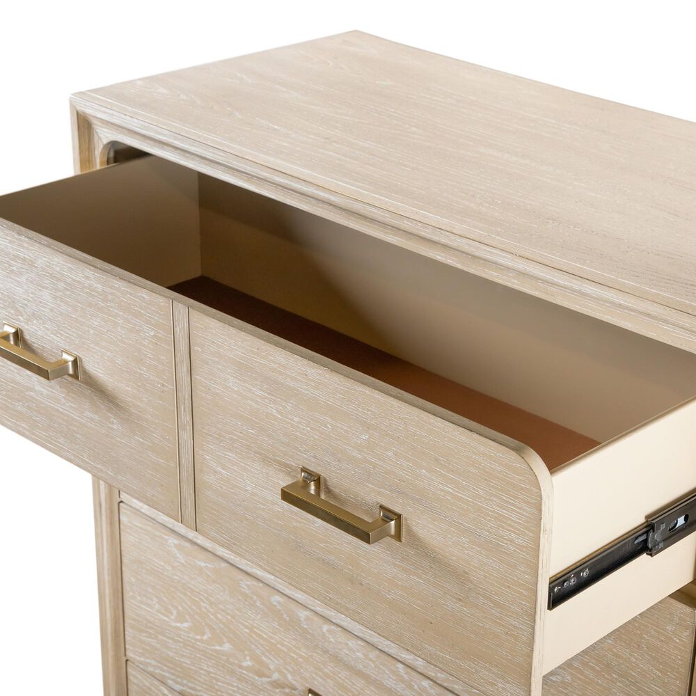 Furniture of America Sandnes 5-Drawer Chest in Light Oak, , large