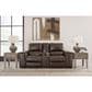 Ashley Alessandro Power Reclining Console Loveseat in Walnut, , large
