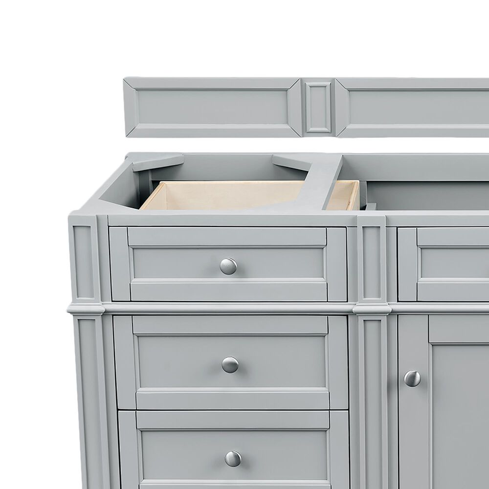 James Martin Vanities Brittany 30&quot; Single Bathroom Vanity in Urban Gray with 3 cm Eternal Marfil Quartz Top and Rectangle Sink, , large