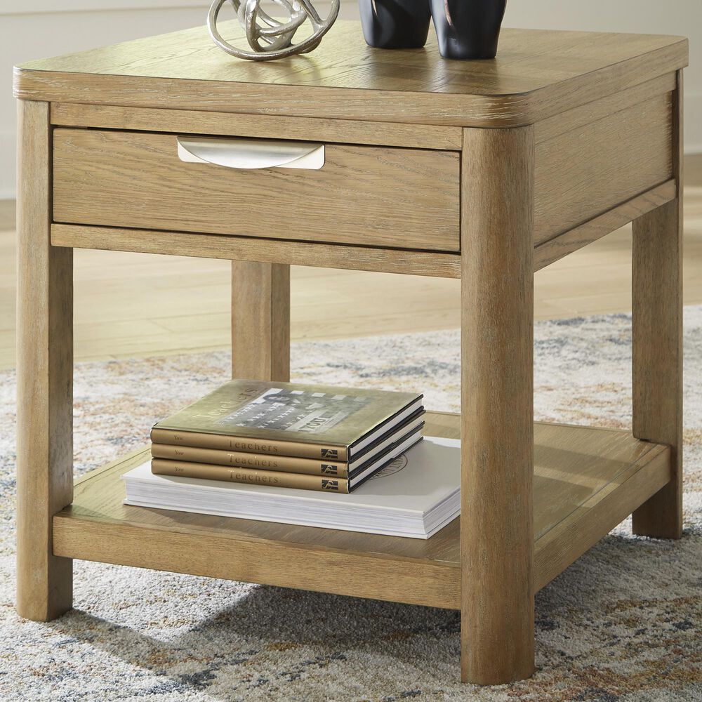 Ashley Rencott End Table in Light Brown, , large