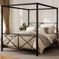 Furniture of America Rosadale Full X-Cross Canopy Bed in Black, , large