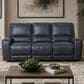 Oxford Furniture Zero Gravity Power Reclining Console Sofa with Power Headrests in Ajax Indigo, , large