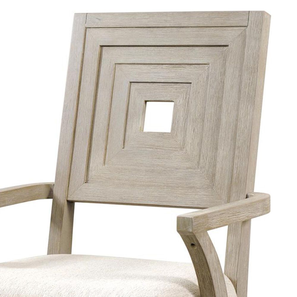 Shannon Hills Cascade Upholstered Seat Wood Back Arm Chair in Blonde Pearl, , large