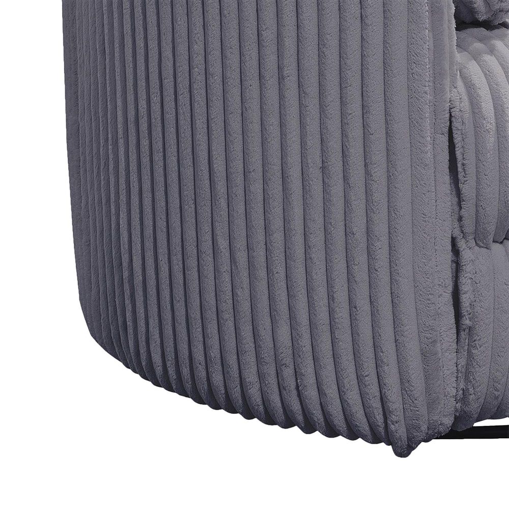 Simeon Collection Power Swivel Gilder Recliner in Mega Grey, , large