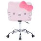 Impressions Vanity Hello Kitty Teddy Fur Swivel Vanity Chair in Silver, , large