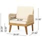 Hearth and Haven 4-Piece Outdoor Chat Set with Teak Coffee Table in Beige, , large