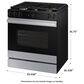 Samsung Bespoke Bespoke 6.0 Cu. Ft. Smart Slide-In Gas Range with Reversible Griddle and 23K BTU Power Burner in Stainless Steel, , large