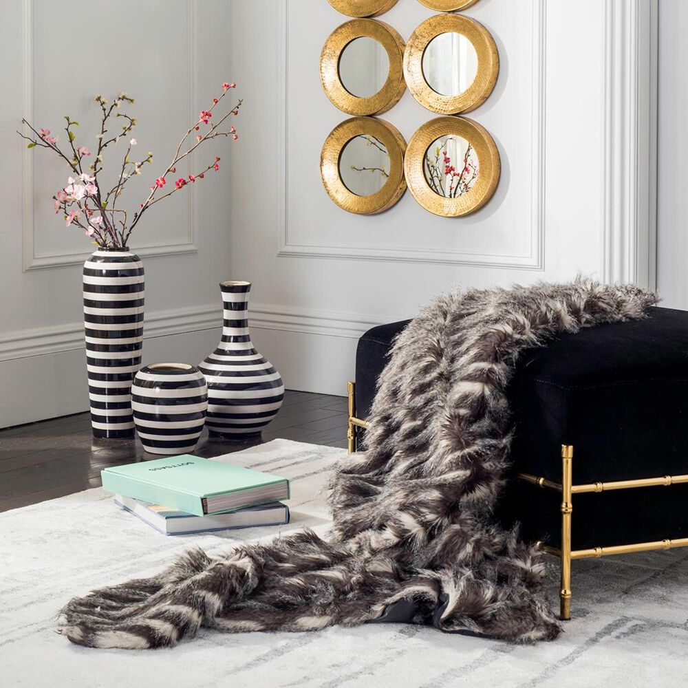 Safavieh Faux Pheasant in Black/Grey, , large