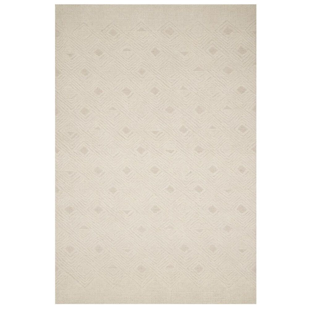 ED Ellen DeGeneres Crafted by Loloi Kopa KO-04 7"9" x 9"9" Cream and Ivory Area Rug, , large